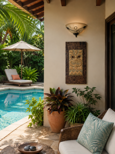 CONCRETE TIKI WALL HANGER